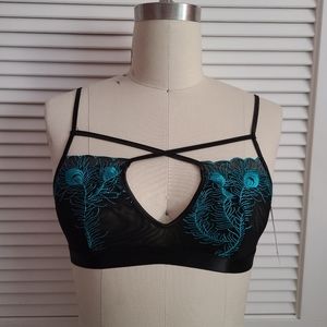 NWT Empress Mimi Peacock Criss Cross Bralette